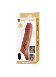 Коричневая вибронасадка с подхватом мошонки и пультом ДУ - Baile - в Кургане купить с доставкой