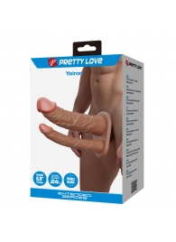 Реалистичная полая насадка на член для двойного проникновения Yairon - 17,5 см. - Baile - купить с доставкой в Кургане