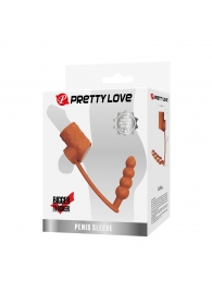 Телесная насадка на пенис и мошонку с анальным стимулятором Rilley - Baile - в Кургане купить с доставкой