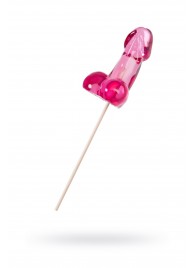 Розовый леденец в форме члена со вкусом айриш крим - 80 гр. - Sosuчki - купить с доставкой в Кургане