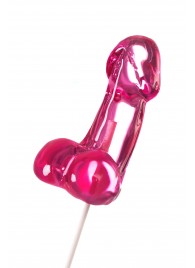 Розовый леденец в форме члена со вкусом айриш крим - 80 гр. - Sosuчki - купить с доставкой в Кургане