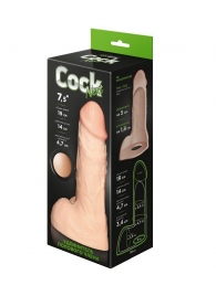 Телесный фаллоудлинитель с мошонкой Cock Next - 19 см. - LOVETOY (А-Полимер) - в Кургане купить с доставкой