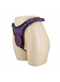 Фиолетовые трусики харнесс с платформой Caludio III - Baile - купить с доставкой в Кургане