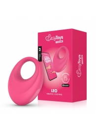 Розовое интерактивное эрекционное виброкольцо Leo - Easy toys - в Кургане купить с доставкой