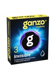 Супертонкие презервативы Ganzo Invisible - 3 шт. - Ganzo - купить с доставкой в Кургане