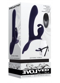 Женский страпон с вибрацией Giving Vibes - Evolved - купить с доставкой в Кургане