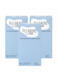 Набор из 3 упаковок ультратонких презервативов Pleasure Lab (по 12 шт.) - Pleasure Lab - купить с доставкой в Кургане