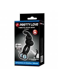 Черное вибрирующее кольцо с металлическими шариками Yusuf - Baile - в Кургане купить с доставкой