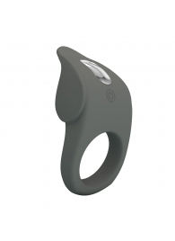 Серое эрекционное кольцо с вибростимуляцией клитора Alto - Baile - в Кургане купить с доставкой