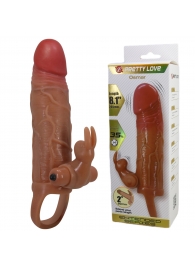 Карамельная вибронасадка с клиторальным стимулятором Osmar - 20,5 см. - Baile - в Кургане купить с доставкой