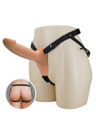 Телесный полый мужской страпон London - 16,8 см. - Baile - купить с доставкой в Кургане