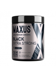 Черные утолщенные презервативы MAXUS Extra Strong с железным кейсом - 15 шт. - Maxus - купить с доставкой в Кургане