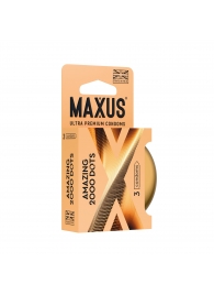 Точечные презервативы MAXUS 2000 Amazing Dots с железным кейсом - 3 шт. - Maxus - купить с доставкой в Кургане