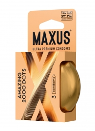 Точечные презервативы MAXUS 2000 Amazing Dots с железным кейсом - 3 шт. - Maxus - купить с доставкой в Кургане
