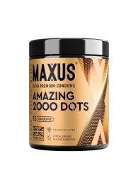 Точечные презервативы MAXUS 2000 Amazing Dots с железным кейсом - 15 шт. - Maxus - купить с доставкой в Кургане