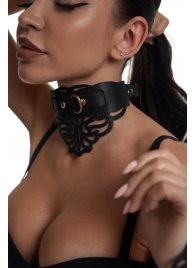 Фигурный чокер с узорами и золотистой фурнитурой - Crazy Handmade - купить с доставкой в Кургане