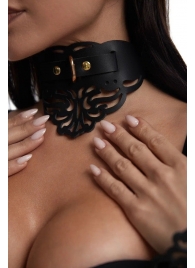 Фигурный чокер с узорами и золотистой фурнитурой - Crazy Handmade - купить с доставкой в Кургане