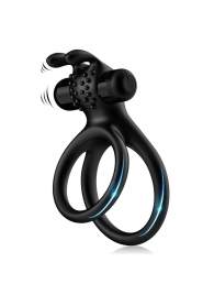 Черное эрекционное виброкольцо с подхватом мошонки Stay Hard - Boys of Toys - в Кургане купить с доставкой