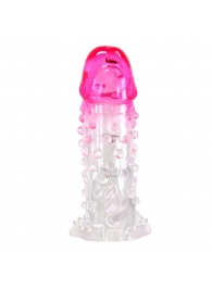 Прозрачно-розовая насадка на пенис Wilford - 13,5 см. - Baile - в Кургане купить с доставкой