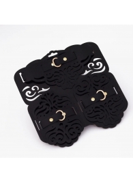 Фигурный набор для БДСМ-игр с узорами и золотистой фурнитурой - Crazy Handmade - купить с доставкой в Кургане