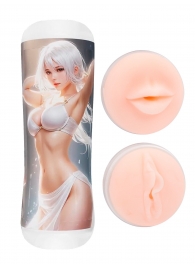 Двусторонний мастурбатор в колбе аниме - вагина и ротик - Tokyo Style - в Кургане купить с доставкой