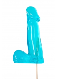 Голубой леденец в форме члена со вкусом блю кюрасао - 173 гр. - Sosuчki - купить с доставкой в Кургане
