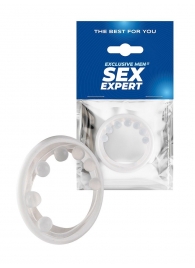 Эрекционное кольцо с мягкой стимулирующей насадкой - Sex Expert - в Кургане купить с доставкой