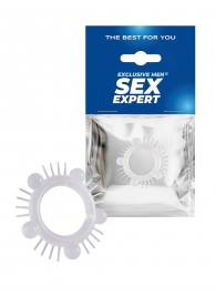 Эластичное эрекционное кольцо с шишечками и шипами - Sex Expert - в Кургане купить с доставкой