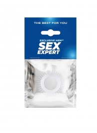 Эластичное эрекционное кольцо с шипиками и шариком - Sex Expert - в Кургане купить с доставкой