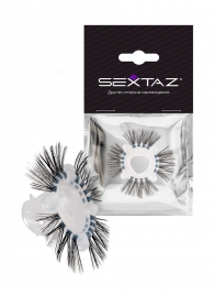 Эластичное эрекционное кольцо с черными «ресничками» - Sextaz - в Кургане купить с доставкой