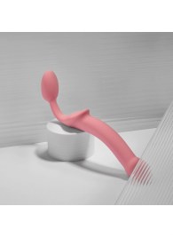 Розовый безремневой страпон Strap-on-me Semi-Realistic Bendable Strap-On size XL - Strap-on-me - купить с доставкой в Кургане