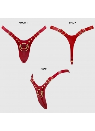 Красный пояс для фиксации насадок Strap-On-Me Leatherette Harness Fabulous - Strap-on-me - купить с доставкой в Кургане