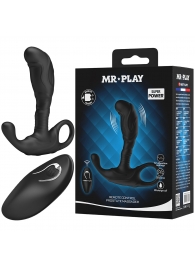 Черный изогнутый массажёр простаты с вибрацией и пультом ДУ - Baile - в Кургане купить с доставкой