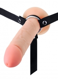 Мужской полый страпон на регулируемых ремешках - 22 см. - Sex Expert - купить с доставкой в Кургане