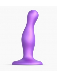Фиолетовая насадка Strap-On-Me Dildo Plug Curvy size S - Strap-on-me - купить с доставкой в Кургане