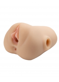 Телесный мастурбатор с вибрацией Double Pounder Vibrating Squeeze Stroker - Pipedream - в Кургане купить с доставкой