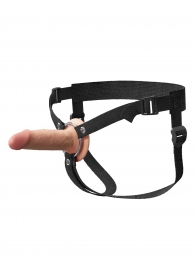 Телесный пустотелый фаллопротез 5’’ Hollow Silicone Strap-On - 14 см. - Pipedream - купить с доставкой в Кургане