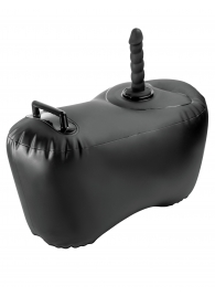 Черное надувное кресло с платформой для фиксации дилдо Body Dock Inflatable Love Seat - Pipedream - купить с доставкой в Кургане