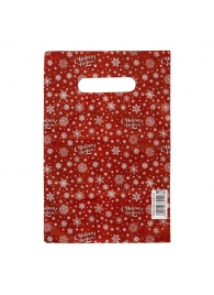 Красный подарочный новогодний пакет с вырубной ручкой (20х30 см) - Сима-Ленд - купить с доставкой в Кургане