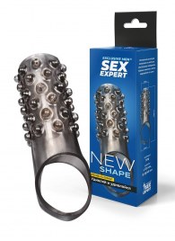 Дымчатая насадка на пенис с выпуклостями - 12 см. - Sex Expert - в Кургане купить с доставкой