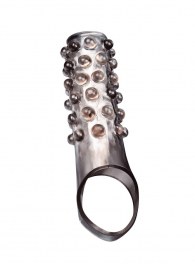 Дымчатая насадка на пенис с выпуклостями - 11 см. - Sex Expert - в Кургане купить с доставкой