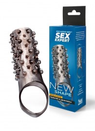 Дымчатая насадка на пенис с шипами и выпуклостями - 12,5 см. - Sex Expert - в Кургане купить с доставкой