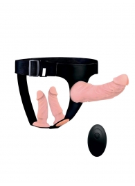 Женский страпон с 3 насадками и вибрацией - Erowoman-Eroman - купить с доставкой в Кургане