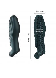 Серая силиконовая насадка на пенис с подхватом Manwan Ryzer - Manwan - в Кургане купить с доставкой