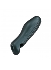 Серая силиконовая насадка на пенис с подхватом Manwan Ryzer - Manwan - в Кургане купить с доставкой