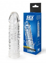 Прозрачная закрытая насадка на пенис - 17 см. - Sex Expert - в Кургане купить с доставкой