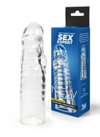 Прозрачная закрытая насадка на член - 15 см. - Sex Expert - в Кургане купить с доставкой