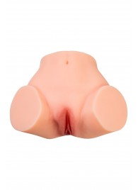 Телесный реалистичный мастурбатор-полуторс с 2 любовными входами - No Name - в Кургане купить с доставкой