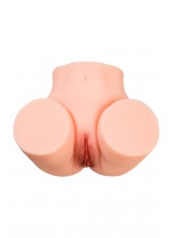 Телесный мастурбатор в форме попки с 2 любовными входами - No Name - в Кургане купить с доставкой