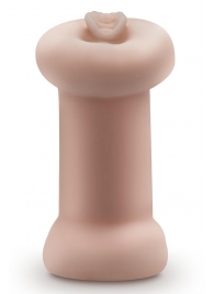 Телесный люминесцентный двусторонний мастурбатор Tasha - Blush Novelties - в Кургане купить с доставкой